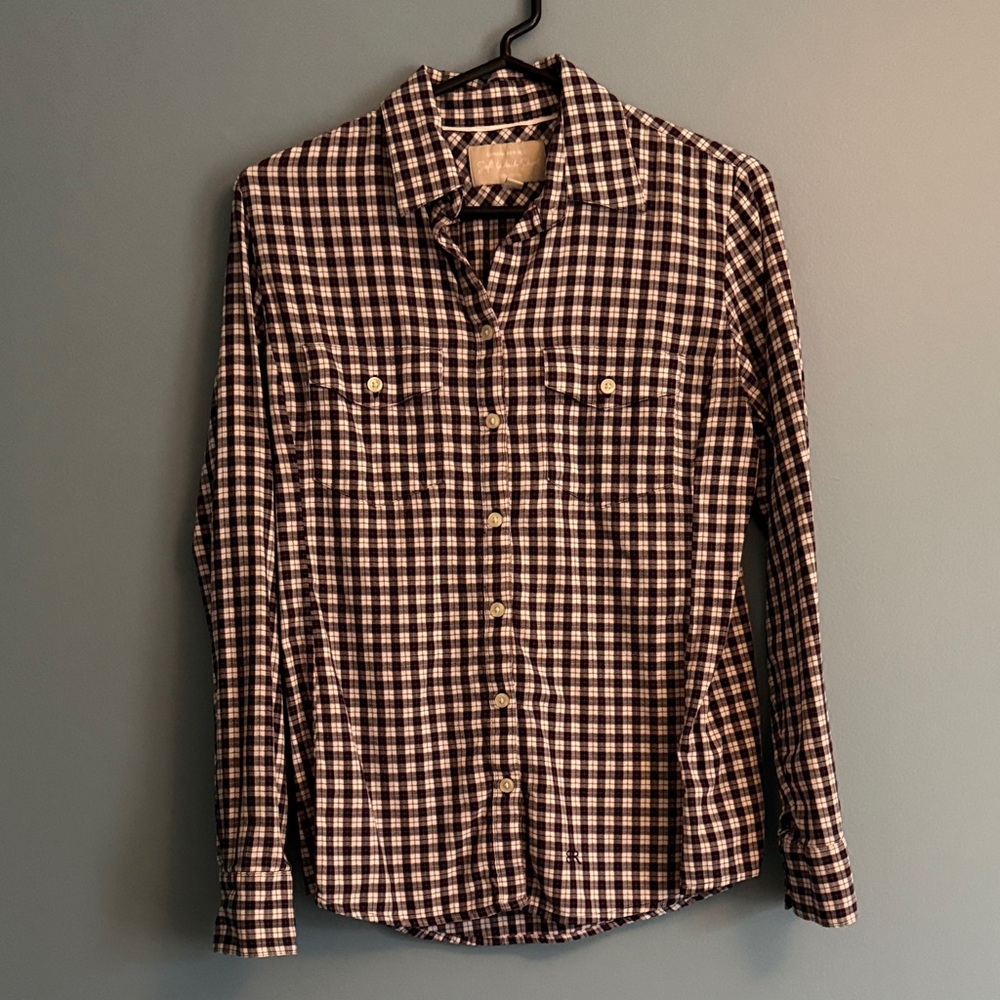 Banana Republic Checkered Button-Down Shirt